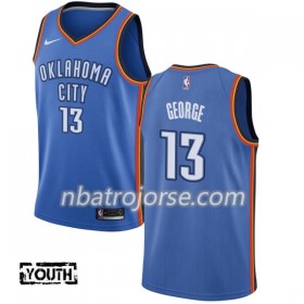 Barn Oklahoma City Thunder Tröja Paul George 13 Nike 2017-18 Blå Swingman